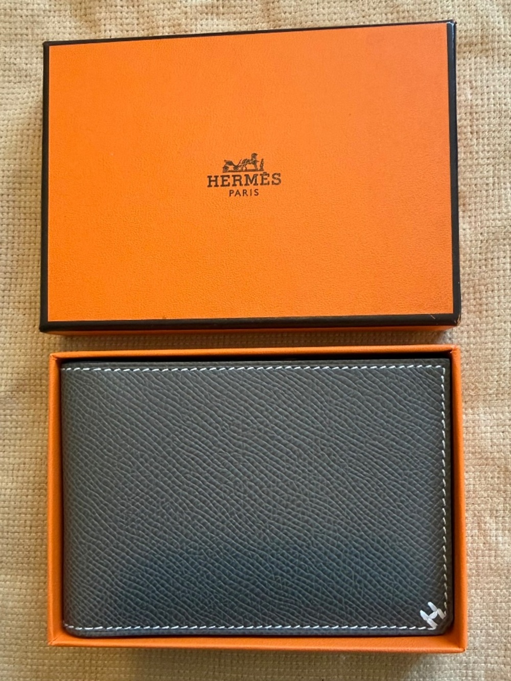 Hermes H Sellier Horizontal Wallet Calf Skin